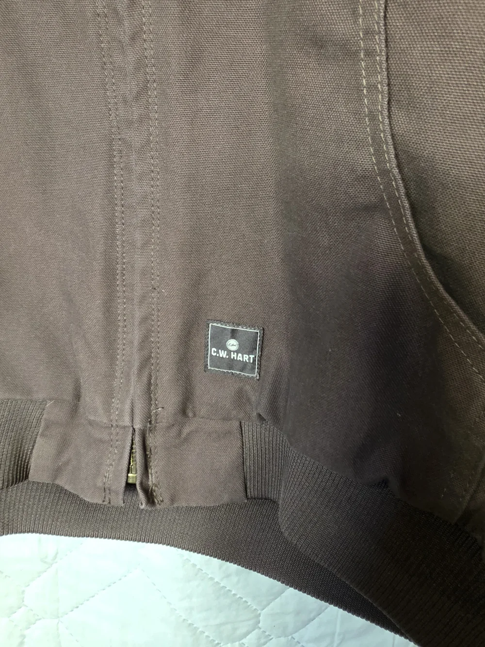 Carhartt Youth Quilt Lined Full Zip Hooded Jacket J130 Brown Plus Sz Large 14-16